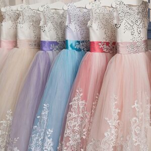 Europe and the United States new children's clothing children's lace wedding dress skirt pettiskirt princess dress flower girl dress girls birthday piano