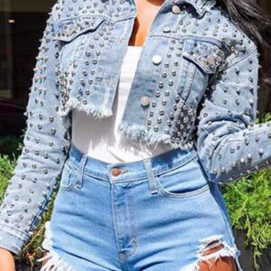 Women's short denim jacket