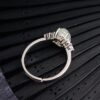 Adjustable Moonstone jade Ring with 925 silver - Image 2