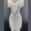 New Lady Wind Goddess Tassel Hanging Neck Dress Heavy Industry Nail Beads Hot Drill Luxury Design - Image 5