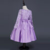Carisa Europe and America autumn and winter children's dress princess dress long sleeve flower girl dress female purple lace costumes wholesale - Image 5