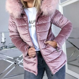 New style solid color hooded jacket women