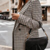 Women's Winter Plaid Long Suit Jacket - Image 2