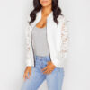 Women Bomber Jacket With Lace - Image 3