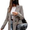 Women's Winter Plaid Long Suit Jacket - Image 5