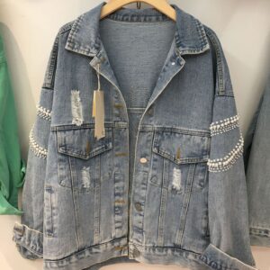 Beaded denim jacket